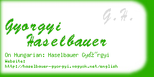 gyorgyi haselbauer business card
